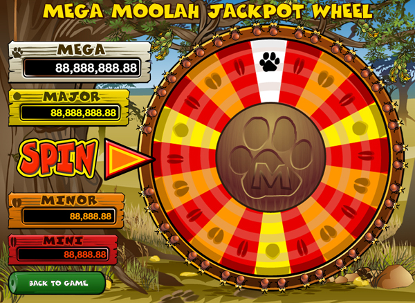 mega moolah wheel